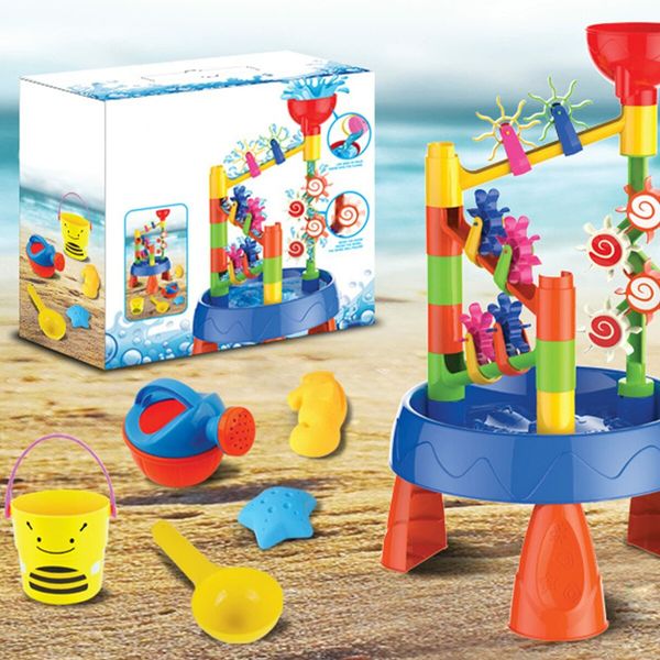 Sand And Water Play Table Sandpit Table For Kids Children Play Table Beach Toy Set For Beach Summer Indoor And Outdoor Use