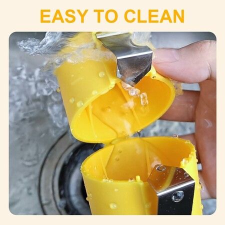 Egg Shell Opener,New Egg Cracker Tool,Hard Boiled Egg Peeler Egg Cube Egg Separator Handheld,Stainless Steel Eggshell Breaker Egg Shell Cutter Kitchen Gadgets (Orange)