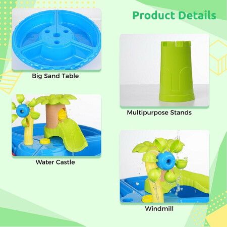 Kids Sand And Water Table Toys Beach Play Set for Beach Summer Indoor And Outdoor Use,Shower Toy,Sandbox,Birthday Gift