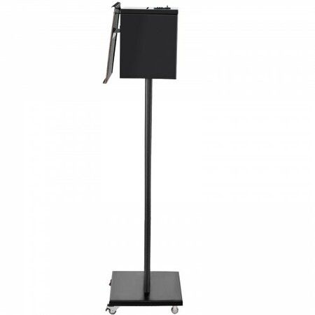 Ballot Box, Floor Standing Suggestion Box with Lock and Sign Holder, Side Pocket for Storing Ballots, Brochures, Donation Box for Home Office Church Election,21.844cm x23.876cm x20.32cm , Black