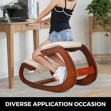 Ergonomic Kneeling Chair Wooden Neck Relief Relieve Fatigue Wood Stool