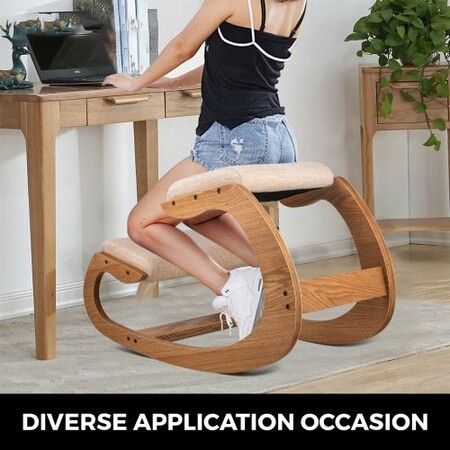 Ergonomic Kneeling Chair Heavy Duty Better Posture Kneeling Stool Office Chair Home for Body Shaping Relieveing Stress Meditation Desk Computer Kneeling Stool Chair