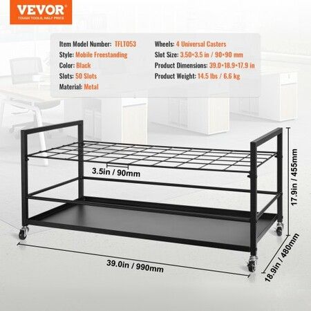 Blueprint Storage Rack 50 Slots Mobile Roll File Holder for Architectural