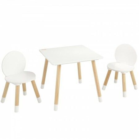 Kids Table and 2 Chairs Set, Toddler Table and Chair Set, Children Multi-Activity Table for Art, Craft, Reading, Learning