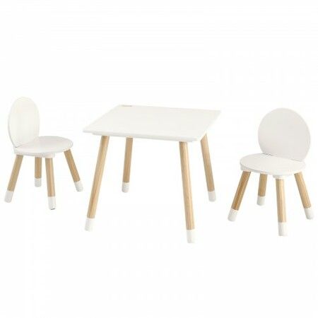 Kids Table and 2 Chairs Set, Toddler Table and Chair Set, Children Multi-Activity Table for Art, Craft, Reading, Learning