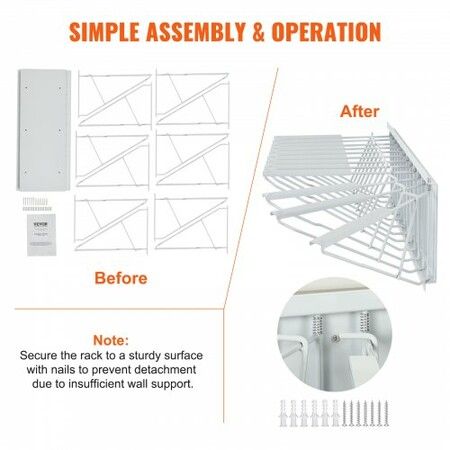 Wall Mount Blueprint Storage Rack Blueprint Holder with 12 Pivot Brackets