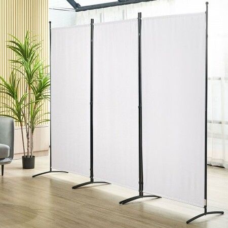 Room Divider, 6.1 ft(102×71inch) Room Dividers and Folding Privacy Screens (3-panel), Fabric Partition Room Dividers for Office, Bedroom, Dining Room, Study, Freestanding, White