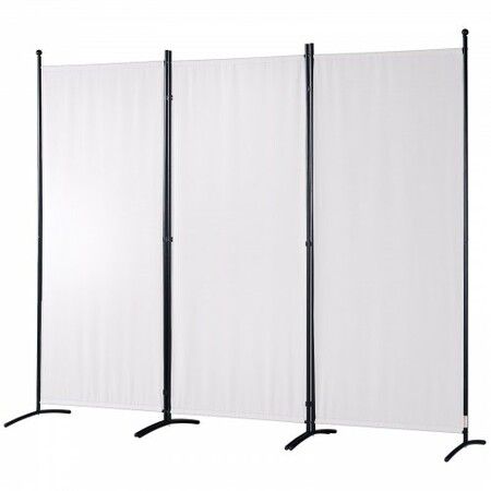 Room Divider, 6.1 ft(102×71inch) Room Dividers and Folding Privacy Screens (3-panel), Fabric Partition Room Dividers for Office, Bedroom, Dining Room, Study, Freestanding, White