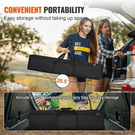 Projector Screen with Stand, 100 inch 16:9 4K 1080 HD Outdoor Movie Screen with Stand, Wrinkle-Free Projection Screen with Bar Feet and Carry Bag, for Home Theater Cinema Backyard Movie Night