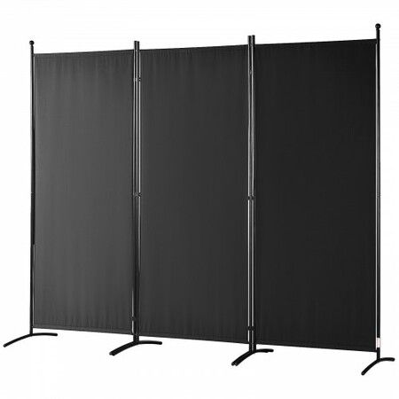 Room Divider, 102×71inch Room Dividers and Folding Privacy Screens (3-panel), Fabric Partition Room Dividers for Office, Bedroom, Dining Room, Study, Freestanding, Black