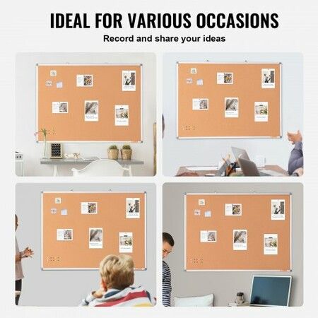 48"x36" Large Cork Board 鈥?Wall-Mounted Bulletin Board with Pin Board