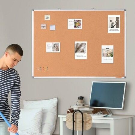 48"x36" Large Cork Board 鈥?Wall-Mounted Bulletin Board with Pin Board