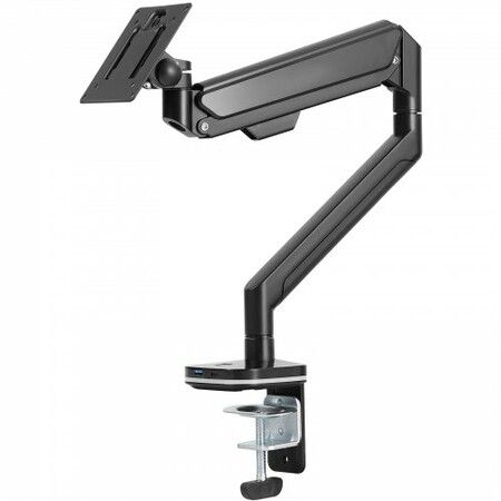 Single Monitor Mount, Supports 13"-35"锛?30-889 mm锛塖creen, Fully Adjustable Gas Spring Monitor Arm, Holds up to 12 kg, Computer Monitor Stand Holder with C-Clamp/Grommet Mounting Base, VESA Mount Bracket