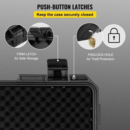 IP67 Waterproof Hard Case 39.6 cm Hard Carrying Case w/ Foam Insert