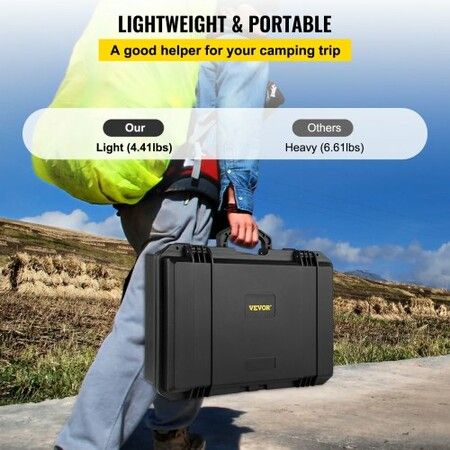 IP67 Waterproof Hard Case 39.6 cm Hard Carrying Case w/ Foam Insert