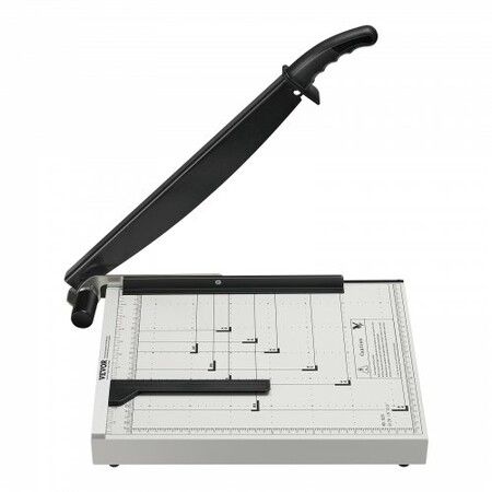 Paper Cutter, Guillotine Trimmer, 381 mm Cut Length, 16 Sheets Capacity, Heavy Duty Guillotine Paper Cutter with Guard Rail/Blade Lock for Cardstock/Cardboard, Paper Trimmer for Home Office