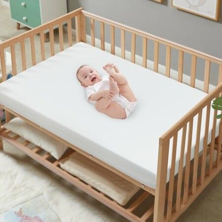 Crib Mattress, Two-sided Breathable Toddler Mattress of Memory Foam, Baby Mattress for Infant and Toddler with 2 Waterproof Covers for Replacement, Removable and Washable, 24x38x3.1 inch