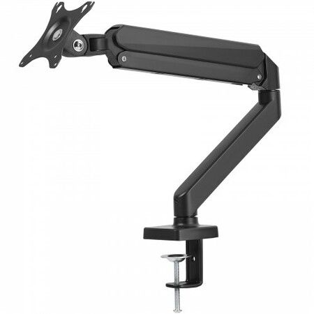 Single Monitor Mount, Supports  13"-32" (330-813 mm) Screen, Fully Adjustable Gas Spring Monitor Arm, Hold up to 9.1 kg, Computer Monitor Stand Holder with C-Clamp/Grommet Mounting Base, VESA Mount Bracket