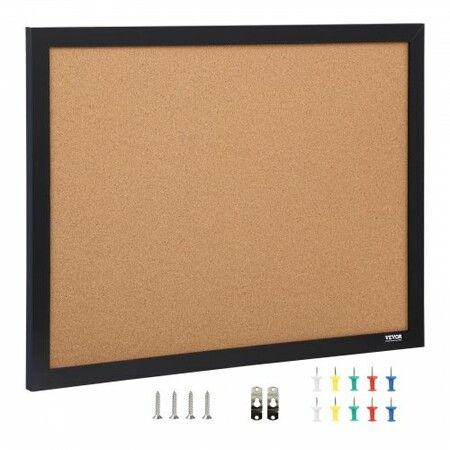 Cork Board Bulletin Board 36" x 24" with MDF Sticker Frame Wall Mounted