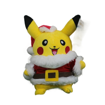 Pokemon  25cm Christmas Pikachu Plush with Santa Hat Accessory  Quality Soft Stuffed Animal Toy