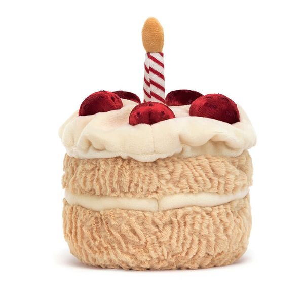 Amuseables Birthday Cake Stuffed Toy  Dessert Plush  Birthday Gift 12x16cm