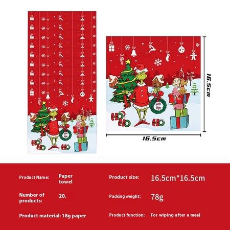 105 PCS Grinch Christmas Party Tableware Set Includes Tablecloth Plates Cups Napkins Utensils and Straws