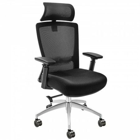 Ergonomic Office Chair with Slide Seat, Desk Chair with Mesh Seat, Angle and Height Adjustable Home Office Chair with Back and Lumbar Support, Swivel Computer Task Chair