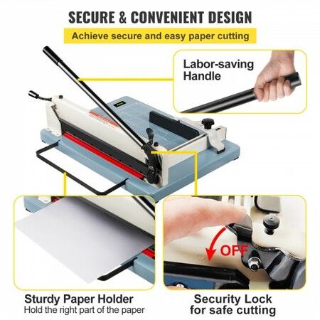 Industrial Paper Cutter A3 Heavy Duty Paper Cutter 17 Inch Paper Cutter Heavy Duty 400 Sheets Paper with Clear Cutting Guide for Offices, Schools, Businesses and Printing Shops