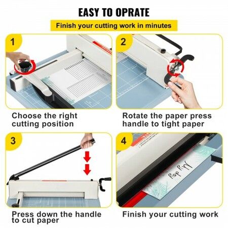 Industrial Paper Cutter A3 Heavy Duty Paper Cutter 17 Inch Paper Cutter Heavy Duty 400 Sheets Paper with Clear Cutting Guide for Offices, Schools, Businesses and Printing Shops