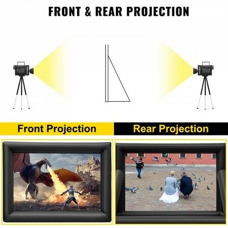 6x4m Inflatable Projector Screen Movie Screen Outdoor Theater w/Blower