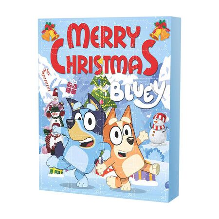 Bluey Advent Calendar, 24Pcs Cute Cartoon Puppy Figures Doll Xmas Vacation Stocking Stuffer Gifts