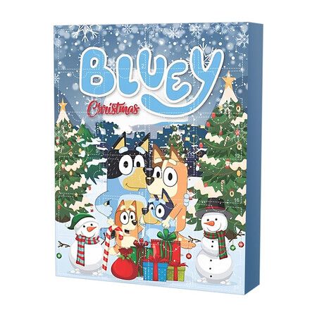 Bluey Advent Calendar, 24Pcs Cute Cartoon Puppy Figures Doll Xmas Vacation Stocking Stuffer Gifts