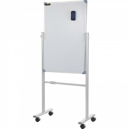 Mobile Dry Erase Board Magnetic Whiteboard w/ Stand 60 x 90cm Double Sided