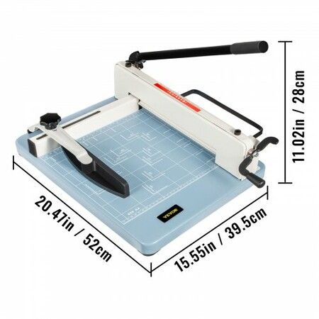 Industrial Paper Cutter A4 Heavy Duty Paper Cutter 12 Inch Paper Cutter Heavy Duty 400 Sheets Paper Guillotine with Clear Cutting Guide Grids for Offices, Schools, Businesses and Printing Shops