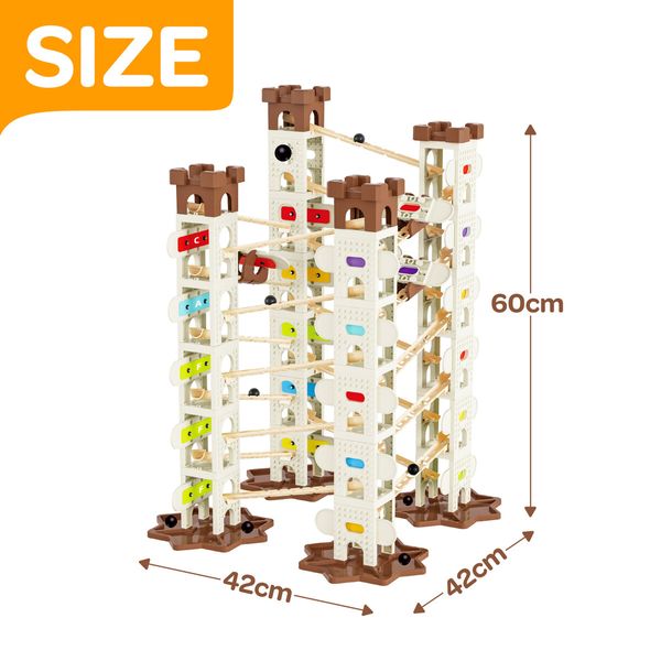 Deluxe Music Marble Run Race DIY Game Toys Play Set 146 PCS Maze Track Toddler Ball Building Blocks Birthday Christmas Gift STEM Construction Kit