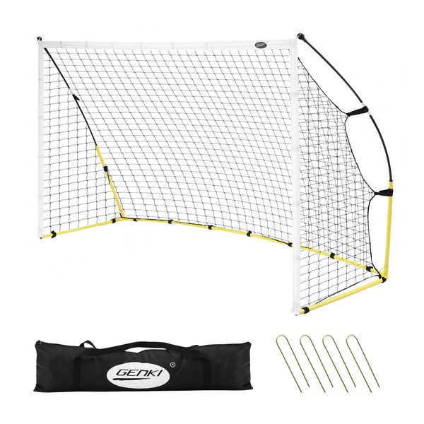 240cm Soccer Goal Portable Football Net Metal Frame Set Backyard Park Training Practice Outdoor Game Sports Match Kids Youth with Storage Bag