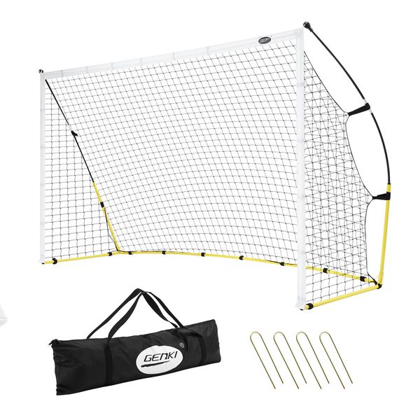 240cm Soccer Goal Portable Football Net Metal Frame Set Backyard Park Training Practice Outdoor Game Sports Match Kids Youth with Storage Bag