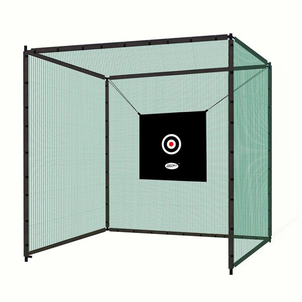 Genki Golf Practice Cage 3M Hitting Net Target Set Sport Netting Training Aids Steel Frame Swing Driving Football Baseball Nets Indoor Outdoor