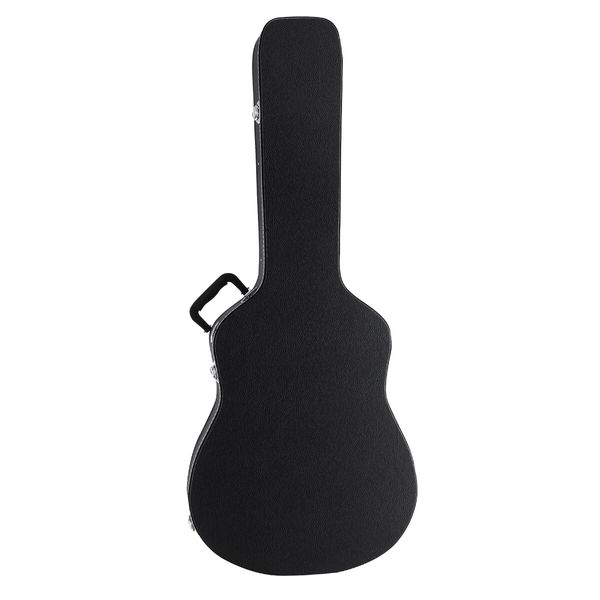 Melodic Acoustic Guitar Hard Shell Case Classical Electric Dreadnought Standard 6 12 Strings Gig Accessory Storage with Lock Wooden Black