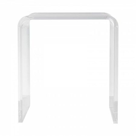 Acrylic End Table, C-Shaped Lucite Side Table, Clear Acrylic Side Table for Drink, Food, Snack used in Living Room, Bedroom, and Study