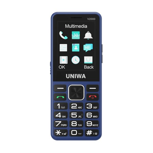 4G Volte  Double Sim Unlocked  Cell Phone SOS Button Seniors Big Button Basic Phone Elderly Mobile Cell Phone Col. Blue