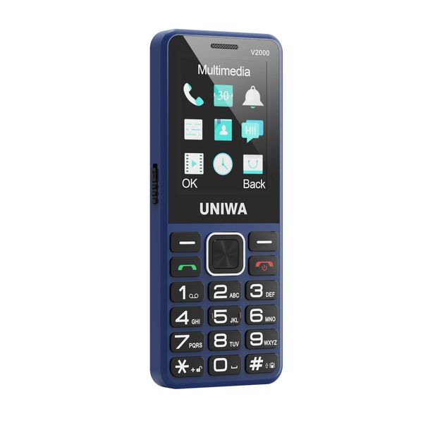 4G Volte  Double Sim Unlocked  Cell Phone SOS Button Seniors Big Button Basic Phone Elderly Mobile Cell Phone Col. Blue