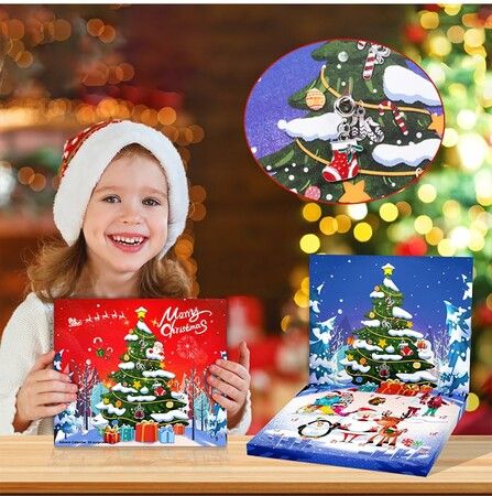 Christmas Advent Calendar Jewelry for Girls 2024 Christmas 24 Days Countdown Calendar Bracelet Making Kit for Xmas Gifts