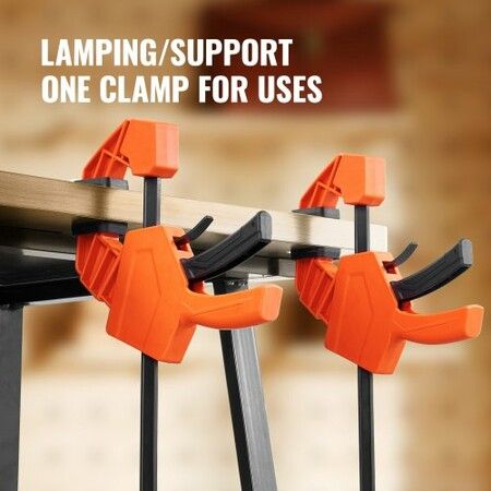 Bar Clamps for Woodworking, 2-Pack 304.8 mm One-Handed Clamp/Spreader, Quick-Change F Clamp with 300 lbs Load Limit, High-strength Plastic and Carbon Steel, Wood clamps for Woodworking