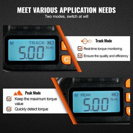 Digital Torque Screwdriver, 1/4" Drive Screwdriver Torque Wrench, Electrician Torque Screwdriver with LCD, 2.65-70.67 in-lbs Torque Range, 0.01 N.m Increment Torque Screwdriver with Bits & Case