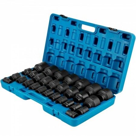 Impact Socket Set 3/4 Inches 29 Piece Impact Sockets, 6-Point Sockets, Rugged Construction, CR-M0, 3/4 Inches Drive Socket Set Impact SAE 3/4 inch - 2-1/2 inch, with a Storage Cage