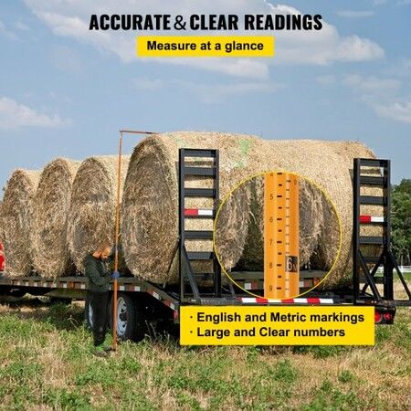 Load Height Measuring Stick 20' Sturdy Truck Height Stick Easy to Read