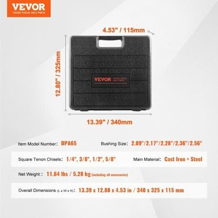 Mortising Attachment for Drill Press, 4 Model Drills Square Hole Chisel Set, Bench Drill Locator Set Mortise and Tenon Tools with 5 Bushings, for Woodworking Mortising Tenoning Drilling Machine