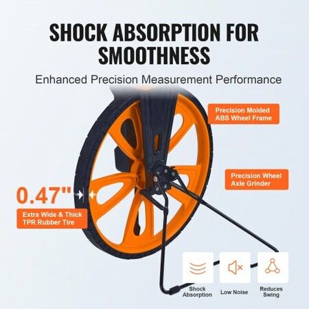 Measuring Wheel 12.5鈥?Telescoping Handle Centerline Design w/ Handbrake