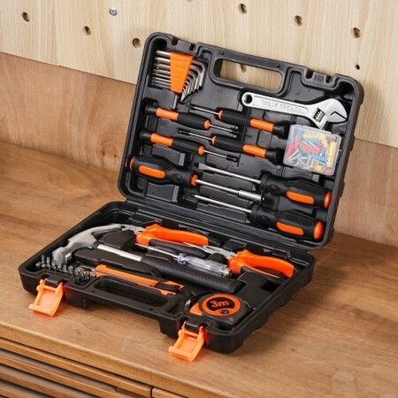 Tool Kit 132 Piece General Household Hand Tool Set with Portable Tool Case